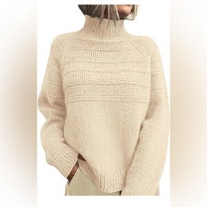 🆕 Chunky Knit Pullover Long Sleeve Jumper Tops Trendy Winter Sweater